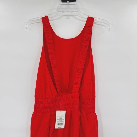 NEW A New Day Women's Poplin Cross Back Cinch Waist Midi Dress - Size XXL - Picture 7 of 9